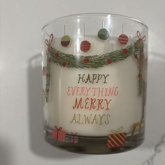 NEW SONOMA GOODS “happy everything” Holiday Cookies 3 Wick CANDLE -13 Oz - Picture 3 of 5